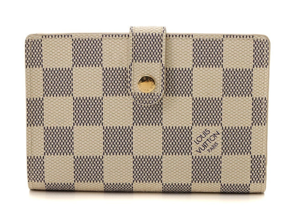 LOUIS VUITTON Portefeuille Viennois Damier Azur White